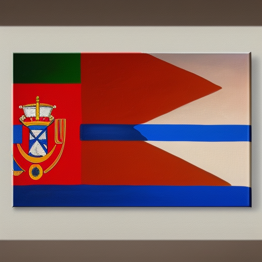 Astronaut designer with portuguese flag oil painting on canvas