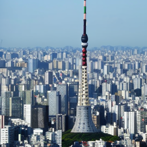  Tokyo Skytree with the cityscape of Sao Paulo. Think about how you can merge the two locations to create a new and unique scene.