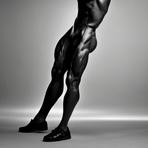 photorealistc bodybuilder man legs wearing short