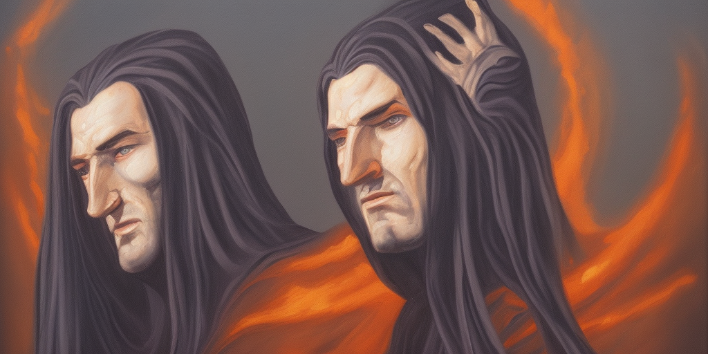a oil painting of Melkor