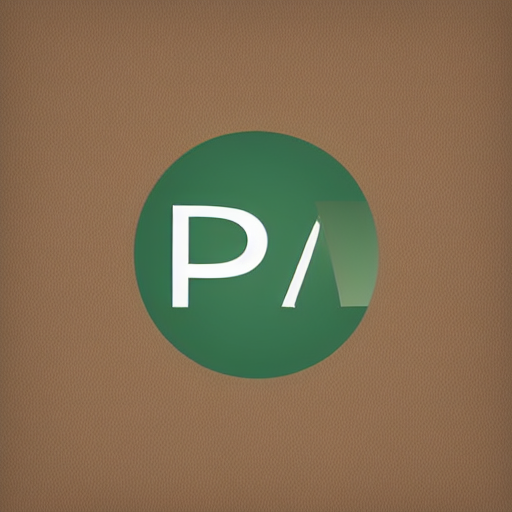 a logo with a paper texture background and artistic design and a logo that says P and F