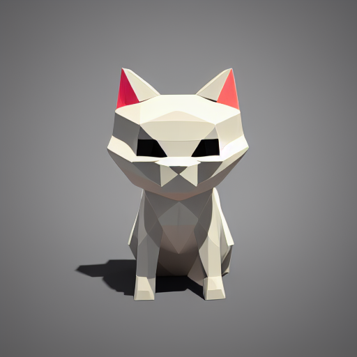 low poly mine cat, unreal engine, 4k render