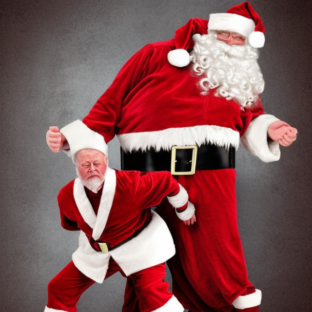 Santa As undertaker in a Ring fight