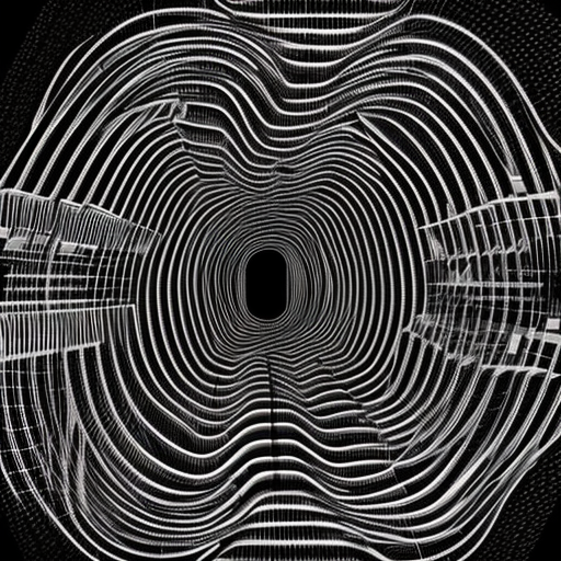 labyrinth, creature, strange, algorithm, futurism