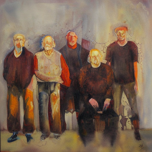 a painting of We are old sacks