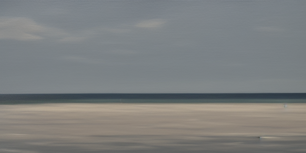oil painting Spiekeroog #Grayscale #Island #Sea #Sandbank 