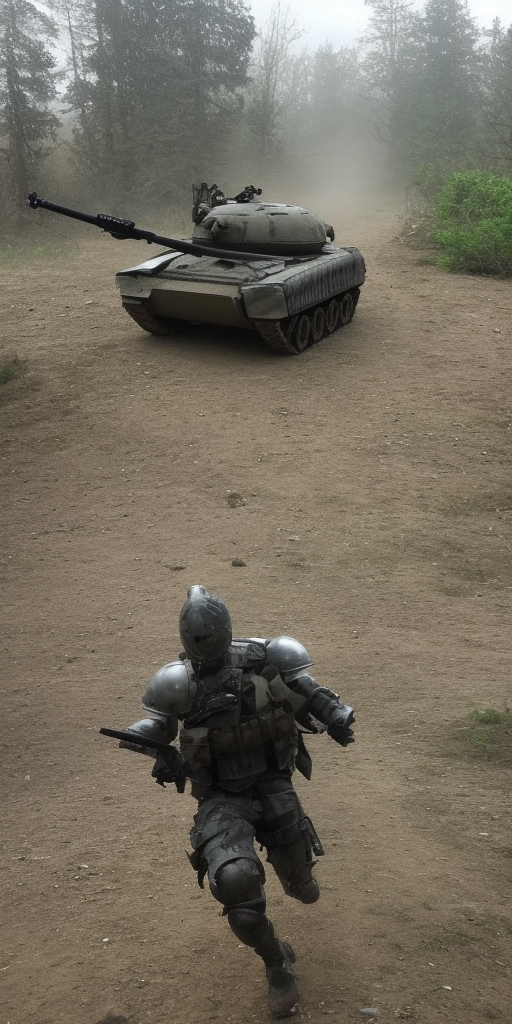 a photo of Reopening Run Run As long as possible A little longer Then stop for a moment, bend back and take a breath! Swear: stupid tank, stupid sword, stupid war culture – all the crap that forces me to run around fully armored. 