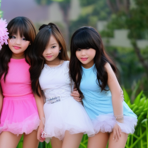Little idol malaysia girl group girl kissing 