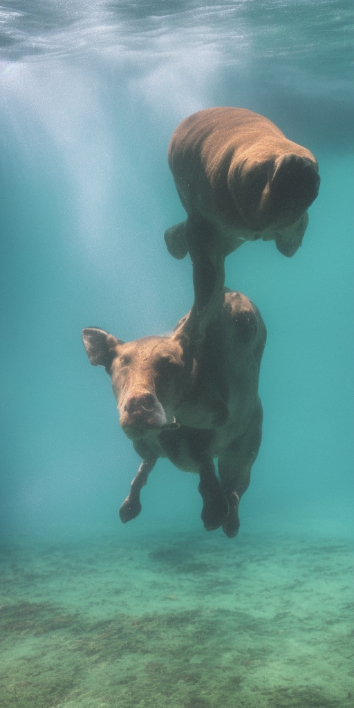 a photo of a Drowning animal