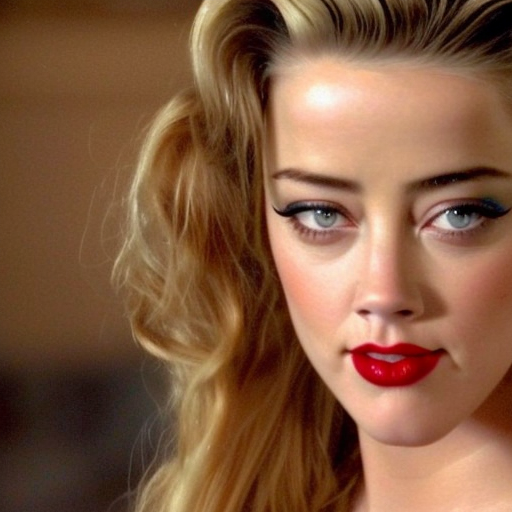 Looks like amber heard. she is staring into the camera in a playful and flirtatious way