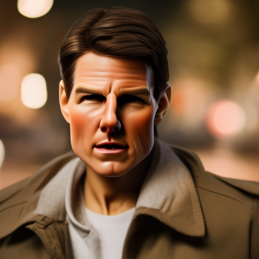  ultra-realistic portrait cinematic lighting 80mm lens, 8k, photography bokeh,tom cruise,20 year old