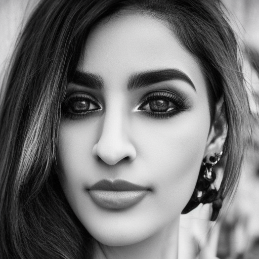 sharpness, sharp focus, detailed, ultra detailed, hyper-detailed, beautiful arabic woman, mesmerizing big brown eyes, aquiline nose, high-bridged nose, thin nose, full lips, wavy lustrous black hair, closeup, beautiful face, thoughtful, wistful, open black coat, knee-length coat, black shirt, black cloth pants, knee-high boots, golden hour, modern architecture, raw photo, high contrast, hdr, 8k, photorealistic, ultra high resolution, best quality, masterpiece ultra-realistic portrait cinematic lighting 80mm lens, 8k, photography bokeh