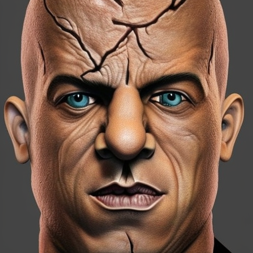 vin diesel and groot faces combined