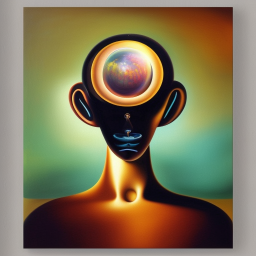 photoreal alien world salvador dali style oil painting on canvas ultra-realistic portrait cinematic lighting 80mm lens, 8k, photography bokeh