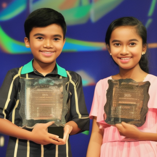 two preteen actcess malay in award