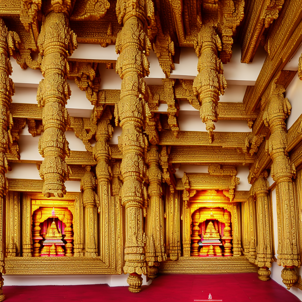 Photo Realistic, Hindu Temple, Ornate Decorations, Natural Lighting, wide angle photography 