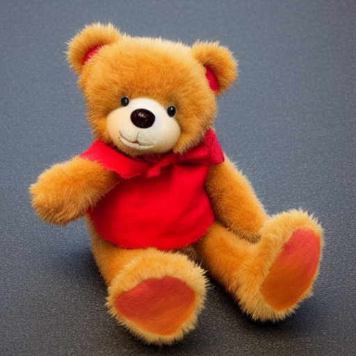 a cute teddy bear with a red background