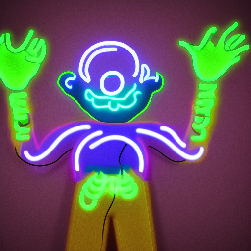 Nightmare depression Monsters radiant humanoid surrealism radiant retro glowing neon