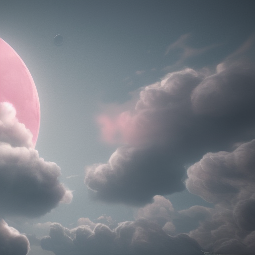 focus mode, f/100, perfect composition, detailed intricate insanely detailed octane render trending on artstation, 8 k artistic photography, photorealistic concept art, soft natural volumetric cinematic perfect light, , award - winning photograph Pink and white fluffy clouds with luminescent moon and slight glow