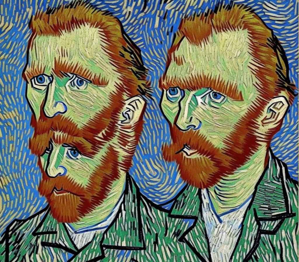 https://avbc.me/KTPlmb6h in the style of Van Gogh, fluffy hair, brown eyes