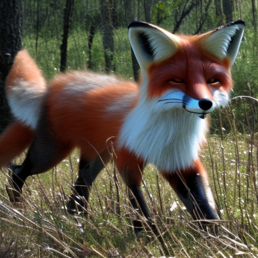 Anthropomorphic fox fencing