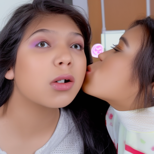 two preteens youtuber malay girl kissing at live stream 