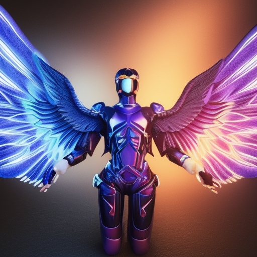mdjrny-v4 a photo of 8k ultra realistic archangel with 6 wings, full body, intricate purple and blue neon armor, ornate, cinematic lighting, trending on artstation, 4k, hyperrealistic, focused, high details, unreal engine 5, cinematic --ar 9:16 --s 1250 --q 2