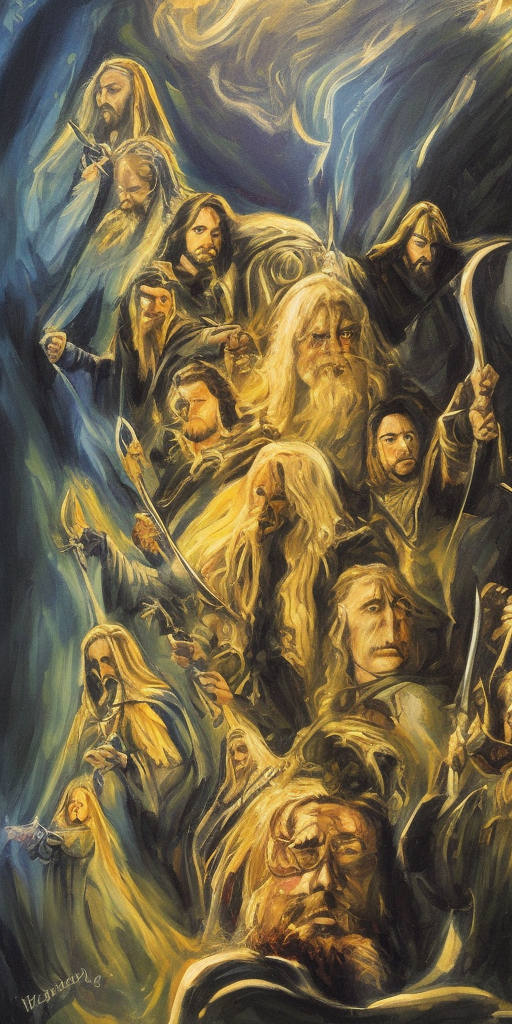 a painting of The Lord of the Rings
