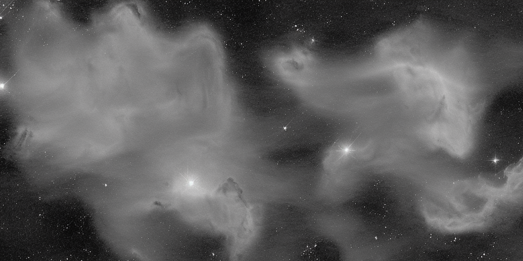 a drawing of Wisps Surrounding the Horsehead Nebula 