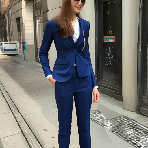 Alice Delish wearing a male suit
