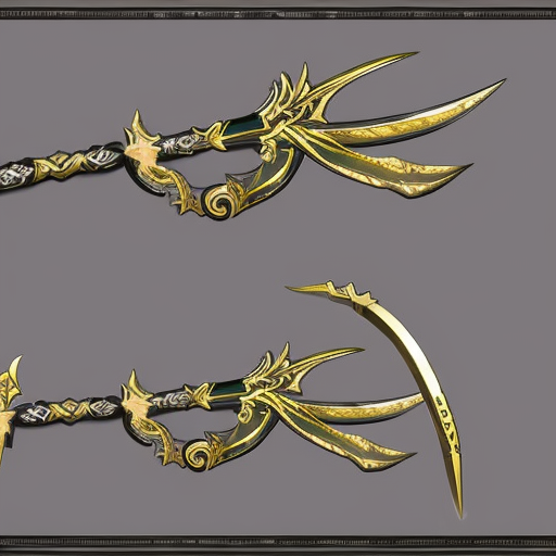 concept art of legendary dragon scythe weapon