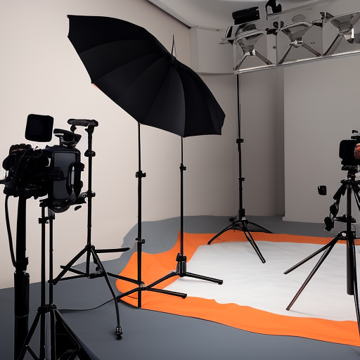 Advertising video photo shooting location  HD, realistic photo, orange studio lighting, super Detailed,