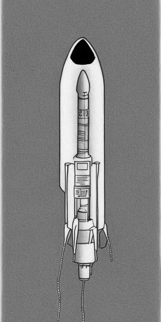 a drawing of a Rocket Microphone Transformer