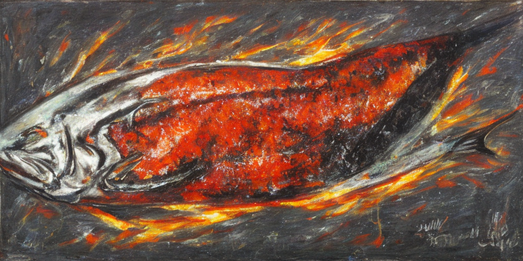 Burning fish
