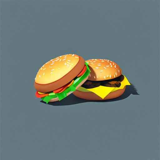 Tiny cute isometric a delicious cheeseburger, soft smooth lighting, with soft colors, 100mm lens, 3d blender render, trending on polycount, modular constructivism, blue background, physically based rendering, centered
