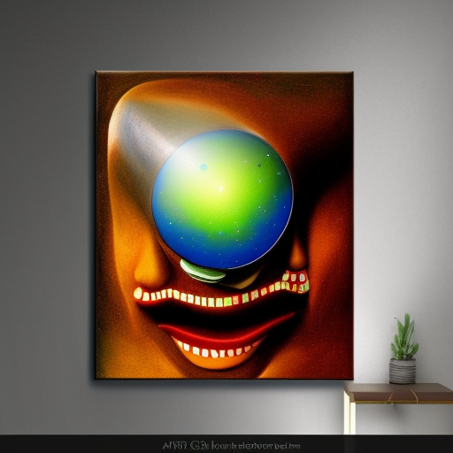 photoreal alien world salvador dali style oil painting on canvas ultra-realistic portrait cinematic lighting 80mm lens, 8k, photography bokeh