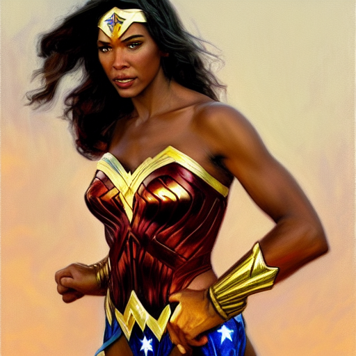 Morgan Freeman dressed as Wonder Woman portrait art by Donato Giancola and Bayard Wu, digital art, trending on artstation, 4k