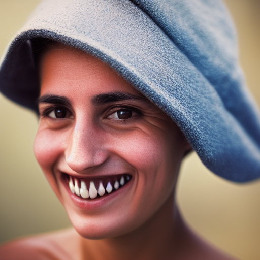 portrait beautiful smiling fashion Italian young woman with good teeth, by Steve McCurry, clean, detailed, award winning