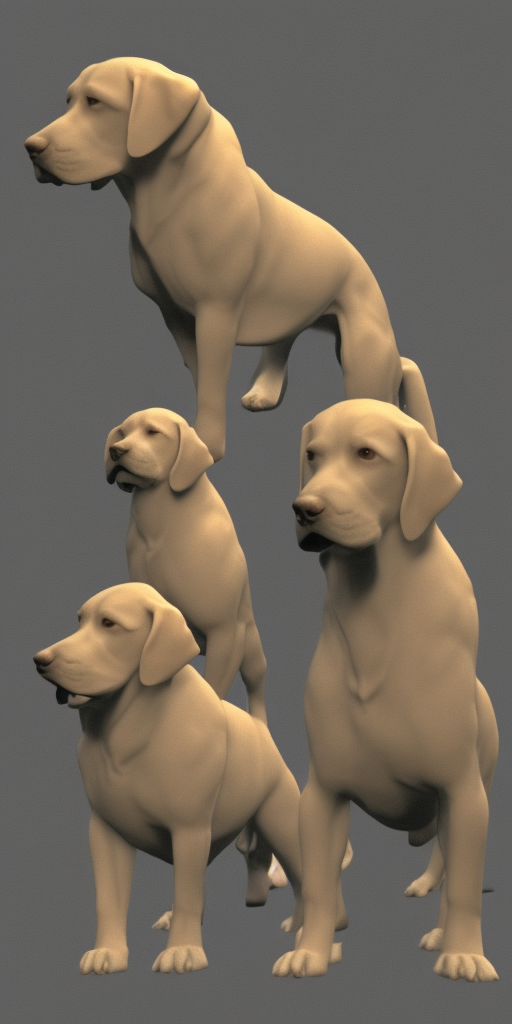 a 3d rendering of Think of someone else: Cerberus, that could be a good dog, a dog that is sometimes a bit much, but a good dog, that could be him. 
