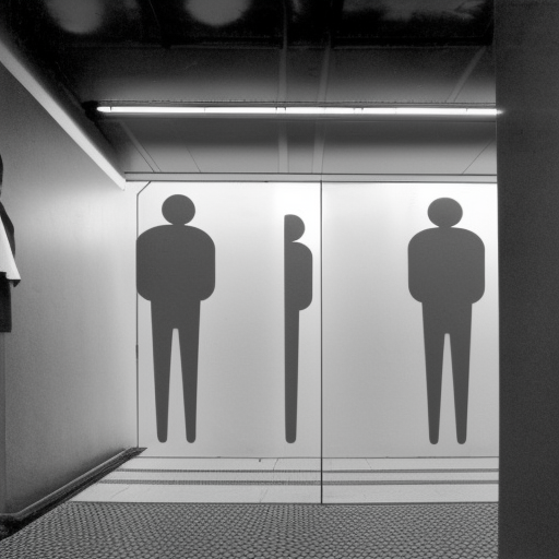 retrofuturist public mens toilet