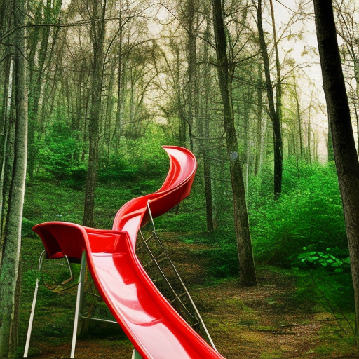 Fairytale forest with slides