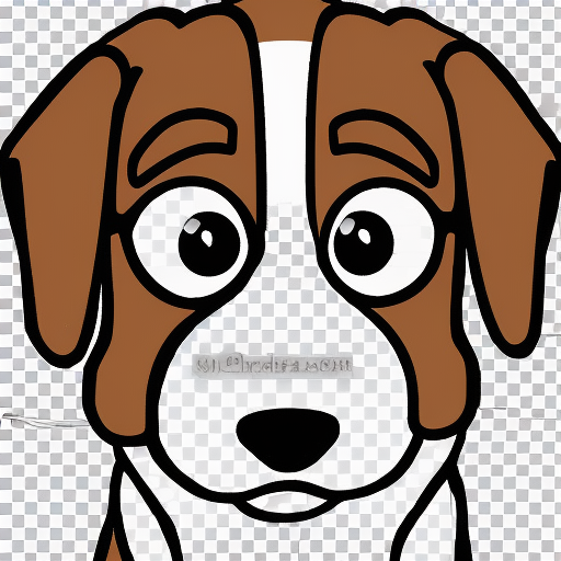 cute puppy clipart on white background